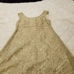 NWT Dolce Gabbana Gold Lace Dress